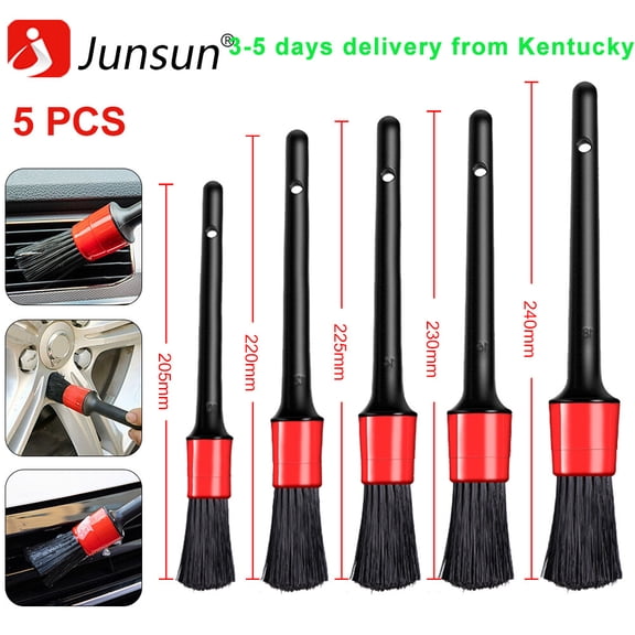 5Pcs Car Detailing Brushes Set Auto Detailing Cleaning Wheel Wash Brushes Kits