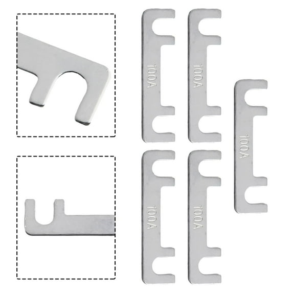 5Pcs Car Fuse Flat Type 32V Fork Bolt Battery Fuse Car Bracket 30A-100A Fuse 100A