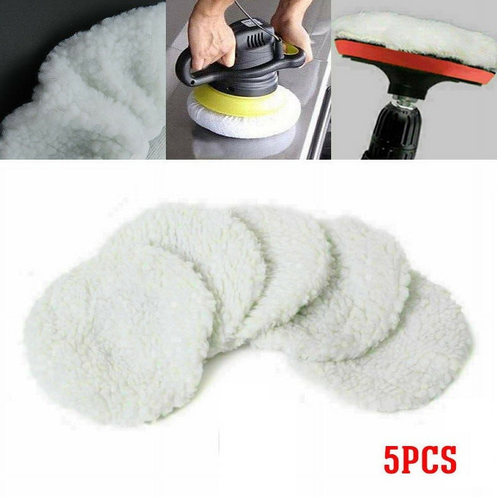 5Pcs Car Polisher Bonnets Polishing Pad Buffer 9-10 Inch Waxing Wash Wool