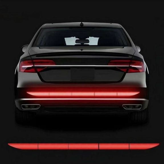 5Pcs Car Reflective Strips Night Anti-Collision Warning Stickers Rear Bumper Safety Decals for Vehicle