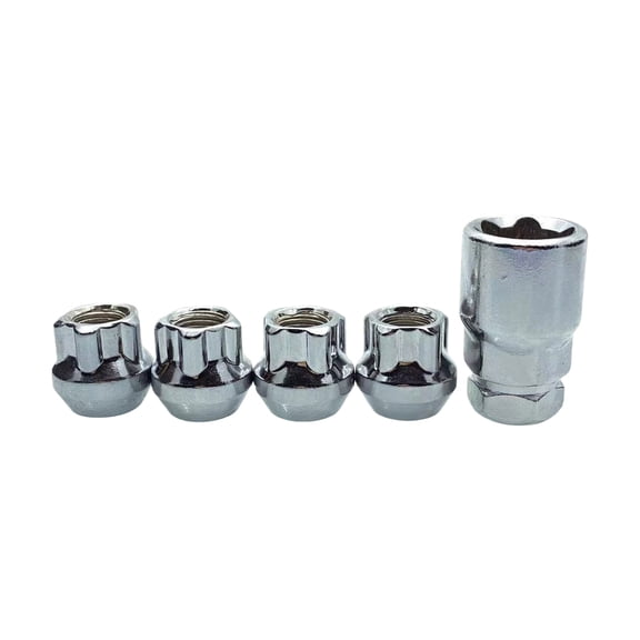 5Pcs Car Theft Locking Nut Wheel Tapered Security Bolts With Key Racing Wheel Lock Nut M12x1.25 M12x1.5
