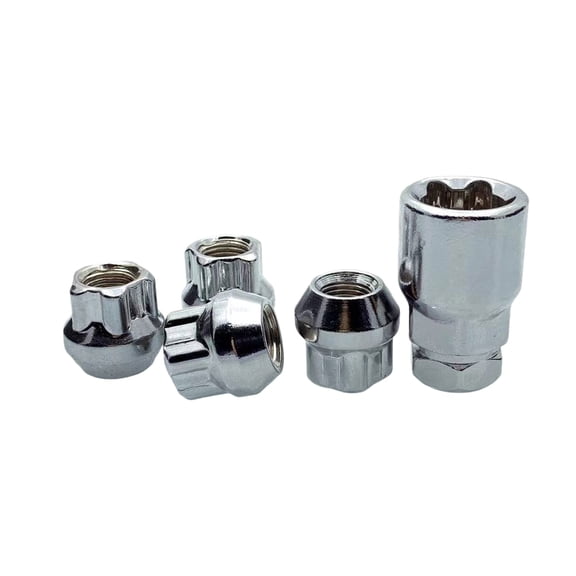 5Pcs Car Theft Locking Nut Wheel Tapered Security Bolts With Key Racing Wheel Lock Nut M12x1.25 M12x1.5