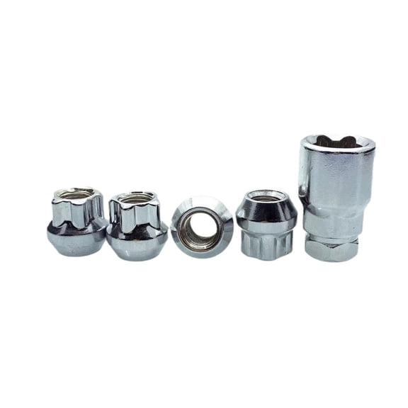 5Pcs Car Theft Locking Nuts Wheel Nuts Lug Tapered Security Bolts Wheel