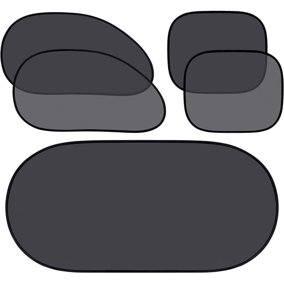 5Pcs Car Window Shade - 4 Side Sunshades + Rear Window Cover, UV Rays ...