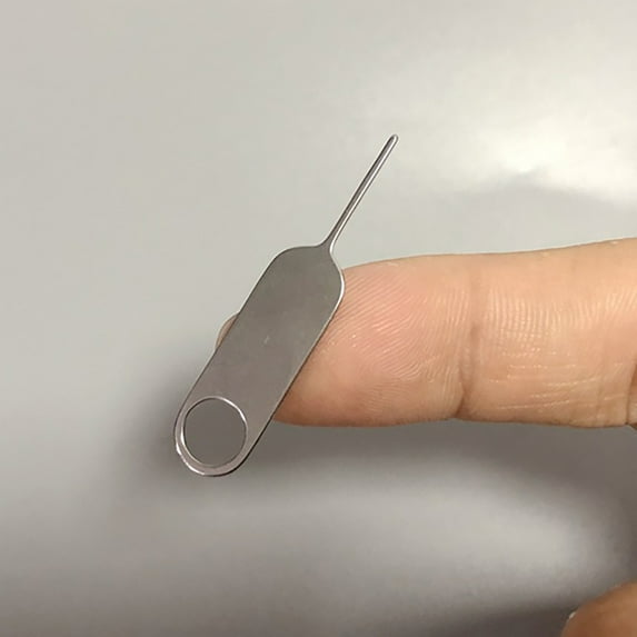 5Pcs Card Pin Burr-free Not Easy to Deform Compact Size SIM Card Tray Ejector Needle for Cellphone,Sliver White