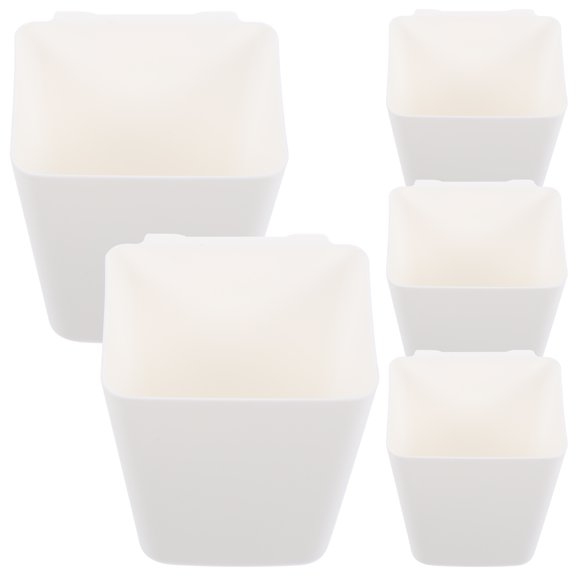5Pcs Cart Hook White Plastic Organizer for Hanging Small Items in Kitchen Bedroom