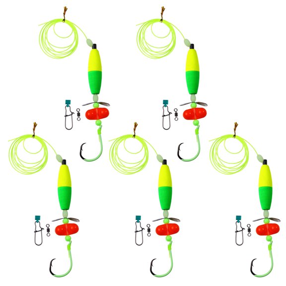 5Pcs Catfishing Rigs Catfishing Float Rigs Rattles FloaterTackle for Catfishing Fishing 6/0 8/0 10/0 Hook