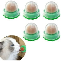 5Pcs Catnip Wall Ball - Cat Nip Treats Lickable Pet Catnip Cat Lickable Treat Cat Teeth Toy Cat Snacks Cat Sugar Ball Candy Kittens Squash Ball