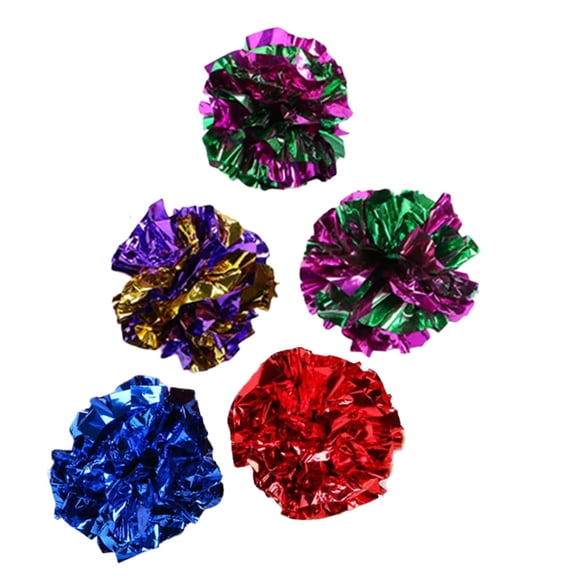 5Pcs Cats Teething Toy Colorful Balls Shape for Kitten Chew Better Attract Cats Cartoon Balls Shape Exercise Training