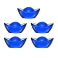 thumbnail image 1 of Uxcell Ingot Crystal Ornaments, Chinese Crystal Figurine for Decor Blue 5 Count, 1 of 7