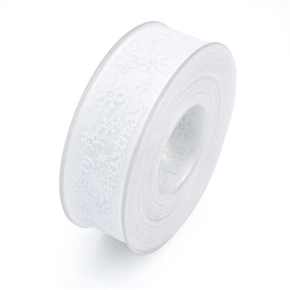 5Pcs Christmas Packing Materials 10 Yards/20 Yards Roll Printed Letters Snowflake Yarn Strip Flowers Gift