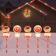thumbnail image 1 of 5Pcs Christmas Battery Lights Outdoor Waterproof, 17.7" Cute Pig Candy Christmas Decorations Battery Pathway LED Lights, Garden Decorations Lights, Christmas Ornaments Battery Nights Lights for Yard, 1 of 47
