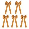 thumbnail image 1 of 5Pcs Christmas Tree Bow Set Velvet Christmas Bows Elegant Christmas Velvet Bows for Tree Topper Wreath Decoration Gift Wrapping (Khaki), 1 of 7