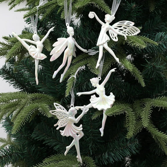5Pcs Christmas Tree Decoration Statue Theme of Christmas Fairy Angel Ornament for Xmas Tree Garland Wreath Home Indoor Outdoor Christmas Party Supplies