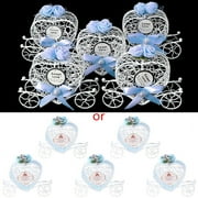 5Pcs Cinderella Carriage Candy Chocolate Boxes Birthday Wedding Party Favour New