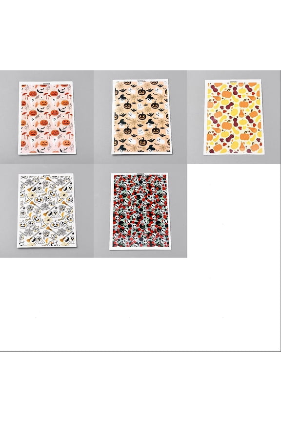 5Pcs Clay Transfer Paper 5 Style Polymer Water Transfer Paper 64 Inch Sheets for DIY Clay Jewelry Making Accessory Stickers Dangle Earring