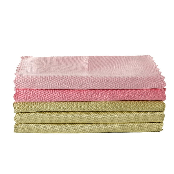 5Pcs Cleaning Dust Cloth Wiping Rag Water Absorbent Dish Washing Towel Tableware