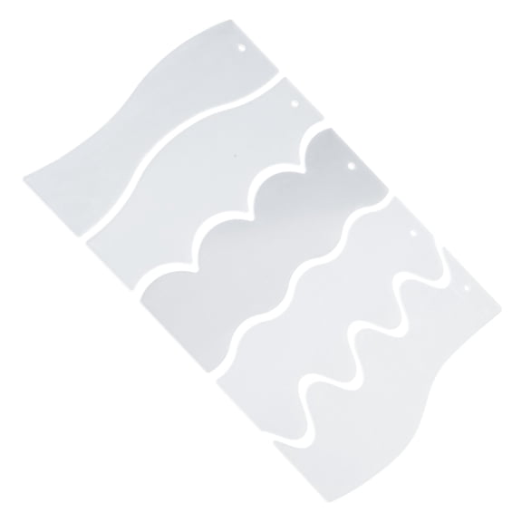 5Pcs Clear Acrylic Waved Shaped Rulers Templates For Sewing And Crafting Multipurpose Quilters Quilting Stencils Tool