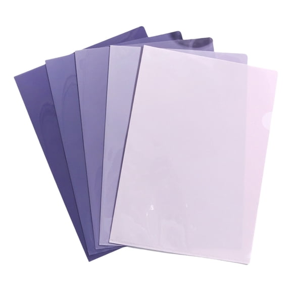 5Pcs Clear File Sleeve Letter Size File Paper Covers Clear Ducoment Folder Side Cut File Covers for File Presentation