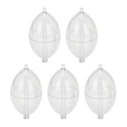5Pcs Plastics Clear Float Fishings Slip Cast Spin Float Oval Bubble Float Bobbers Buoys Slip Bobbers Strikes Indicator