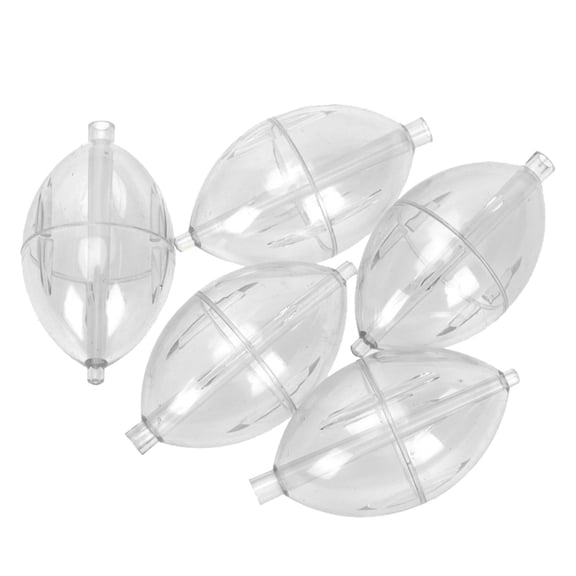 5Pcs Clear Oval Slip Float Bobbers - Adjustable Fishing Strike Indicators for Lake & Stream, Sensitive Buoyancy Tackle Accessories
