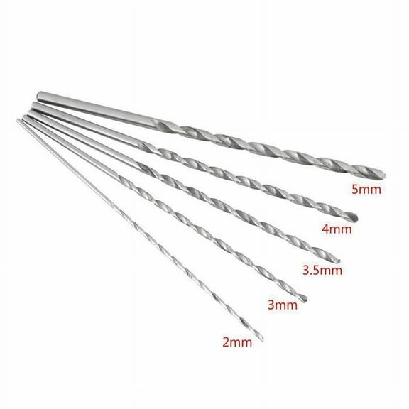 5Pcs Cobalt Drill Bits For Metal WoodWorking M35 Hss Extra Long Shank 2/3/3.5/4/5mm Spiral Drill Bit Set Power Tools