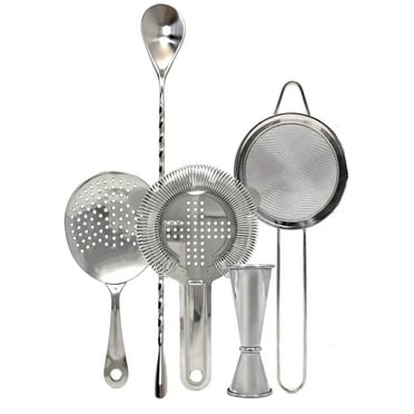 5Pcs Cocktail Strainer Set Stainless Steel Bar Tools Bartender Kit Jigger Tools