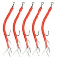thumbnail image 1 of 5Pcs CodfishFishing Eel Tube Jig bait shank offset Hook Barbed Octopus Hook, 1 of 11