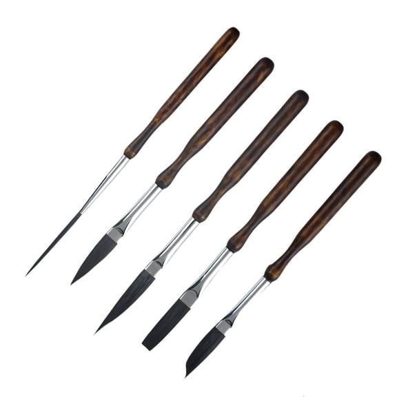 5Pcs Compact Fine Detailing Paint Brush For Easy Writing Drawing And Creative Projects
