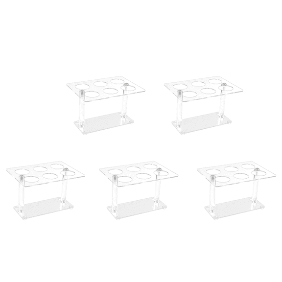 5Pcs Cone Holder, Clear Acrylic Ice Cream Display Stand, Sushi Hand Roll Stand Holders (6 Holes)