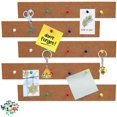 thumbnail image 1 of 5Pcs Cork Board Bar Strips Self-Adhesive Felt Bulletin Board Sticky Notes Rectangle with 40Pcs Iron Map Pins for DIY Memo Notepads Photos Notes Classroom Home Office Schedules Wall Decor, 1 of 6