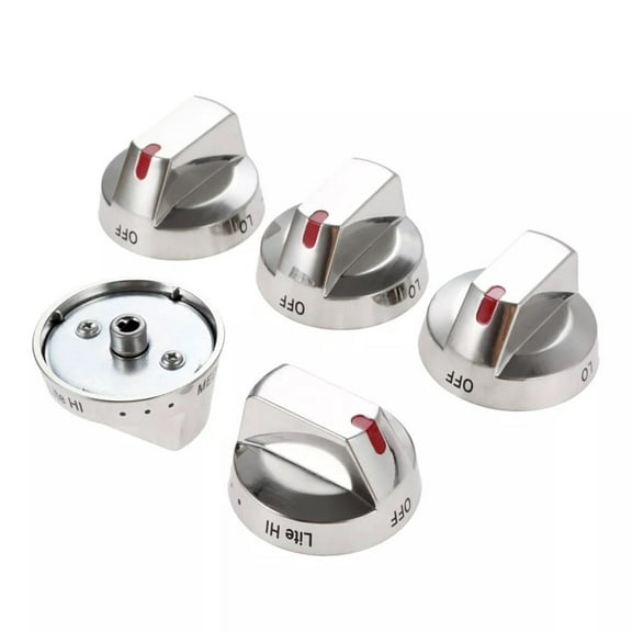 5Pcs Cost-Effective Samsung Gas Stove Knob Set Reinforced for Heavy Use, Compatible with DG64-00473A