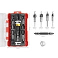 thumbnail image 1 of 5Pcs Countersink Drill Bits Set with Low Friction Depth Stop Woodworking Tool, 1 of 6