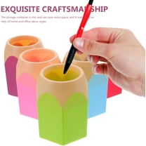 5Pcs Crayon Organizers Holders, Student Pencil Holder Dispenser Cute for Classroom Standing Case Cup Pot Desk Containers Colored Office, Multicolor