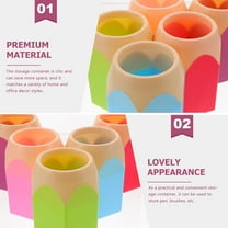 5Pcs Crayon Organizers Holders, Student Pencil Holder Dispenser Cute for Classroom Standing Case Cup Pot Desk Containers Colored Office, Multicolor