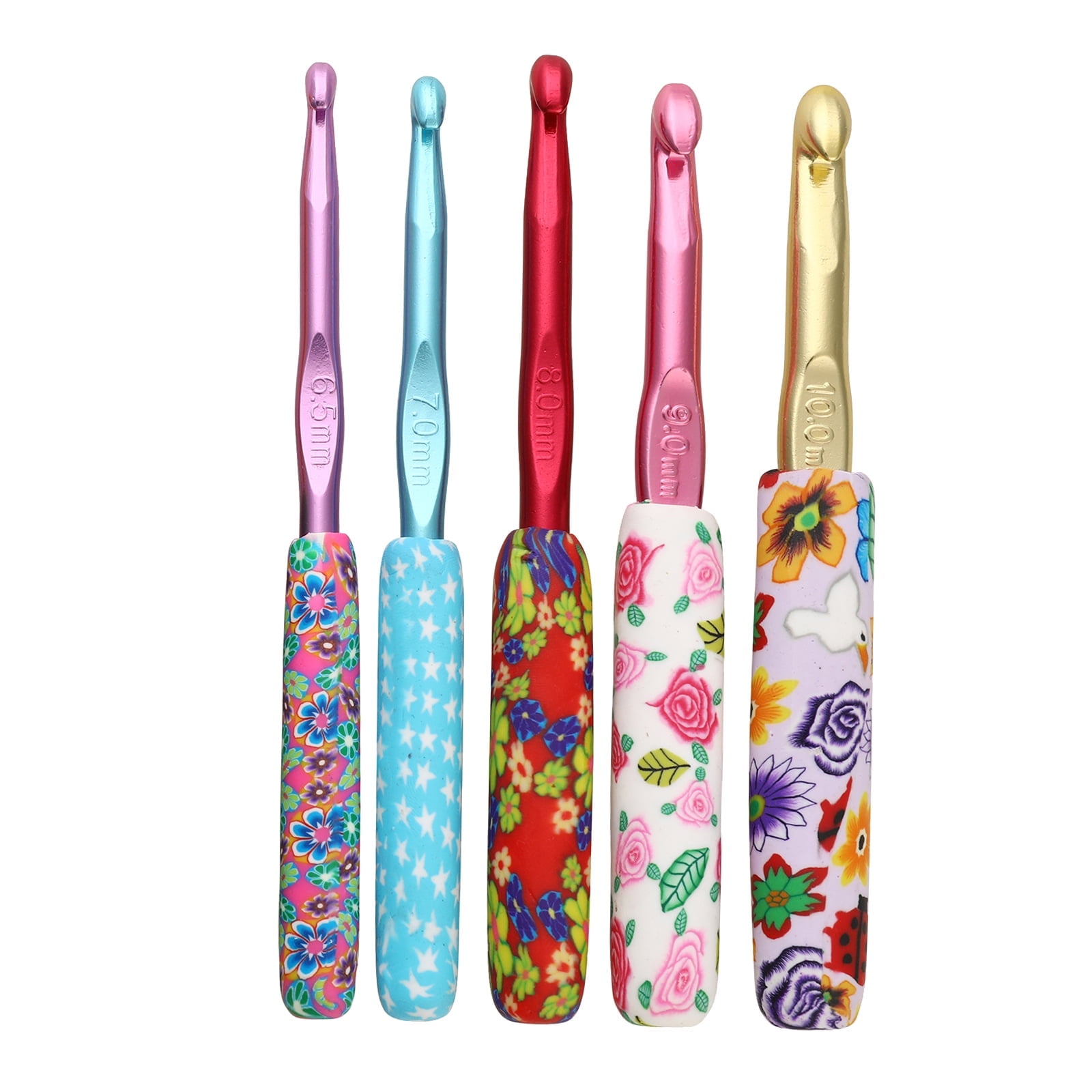 5Pcs Crochet Hooks Set Gift for Women Girls Crocheting Sewing Accessories