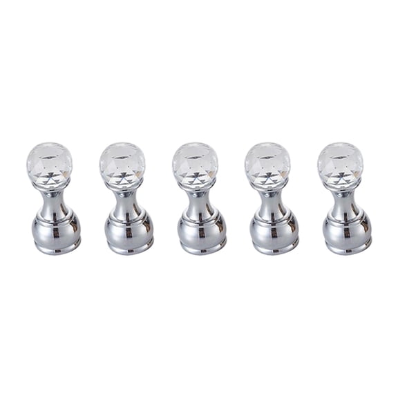 5Pcs Crystal Decorative Wall Hooks Towel Hook Brass Coat Hook Hangers Wall Mounted Robe Hook Bathroom Accessories
