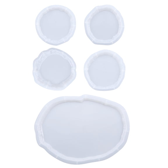 5Pcs Crystal Large Small Tray Molds Irregular-shaped Epoxy Resin Mold Suitable for Home Decoration Table Wine Tray