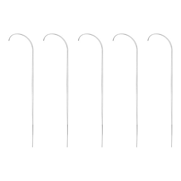 5Pcs Curved Beading Needle Stainless Steel Stringing Crafting Tool For Kids Jewelry Making With Rounded Safety Tip