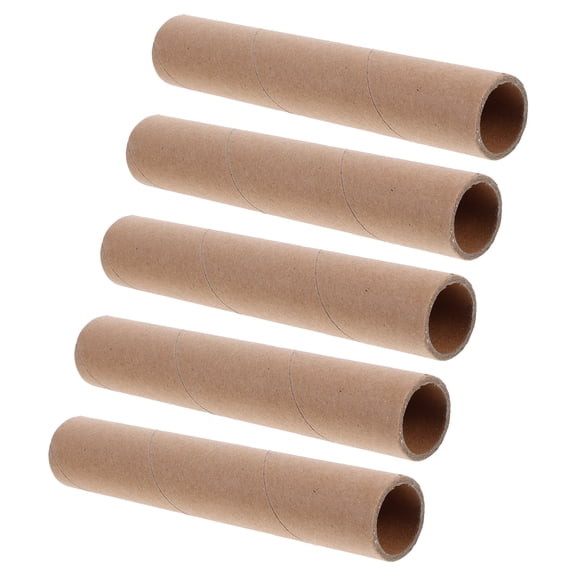 5Pcs Cylindrical Paperboard Tubes Portable Lightweight Kraft Paper Tubes for Blueprint and Poster Storage