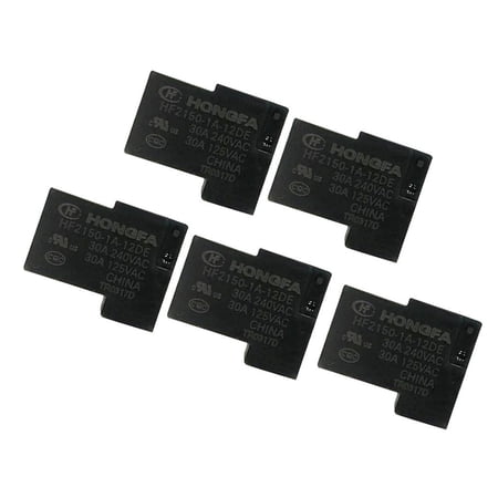 5Pcs DC 12V 4 Pin 30 Amp Normally Open Automotive Relay For Car Bike Van