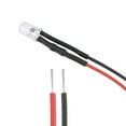 thumbnail image 1 of 5Pcs DC 12V 5mm Pre Wired LED Flashing Red Round Top Clear Lens, Light Emitting Diodes with Edge, 1 of 4