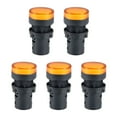 thumbnail image 1 of 5Pcs /DC 12V Indicator Lights, Yellow , Flush Panel Mount 7/8" 22mm, 1 of 5