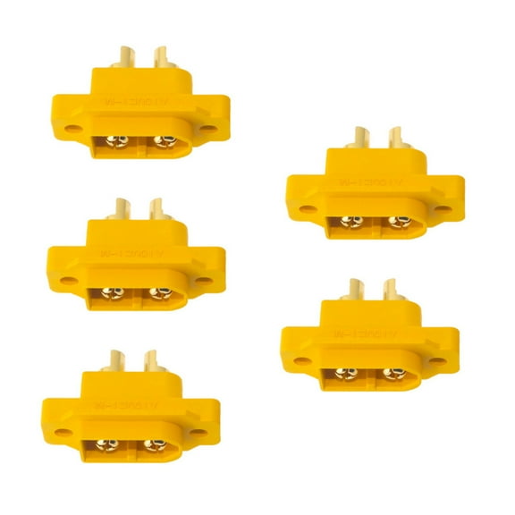 5Pcs DC 500V XT60E-M Mountable XT60 Male Plug Connector For RC Battery & Motor