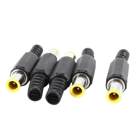 5Pcs DC Cable Jack Power Supply Male Connector 6 x 4.4mm