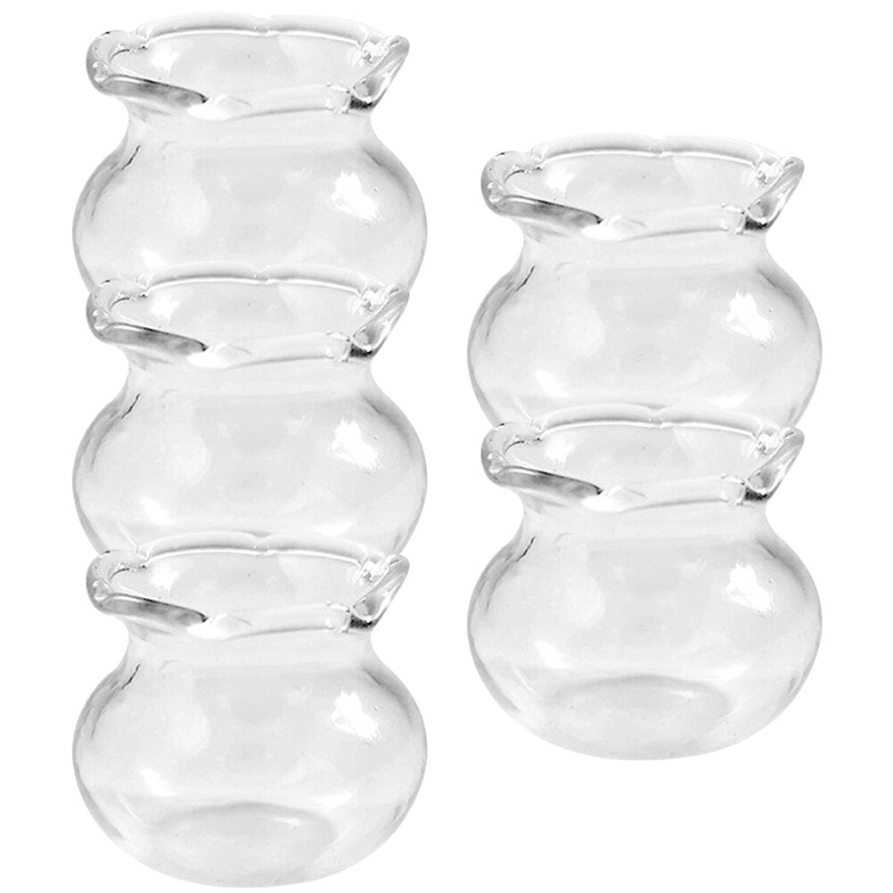 5Pcs DIY Fish Tanks Glass Ornaments Desktop Mini House Toys Exquisite