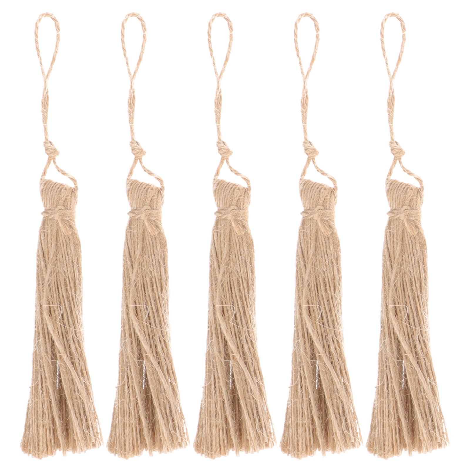 5Pcs DIY Tassels Crafts Making Material Burlap Tassel Jute Rope Tassels ...