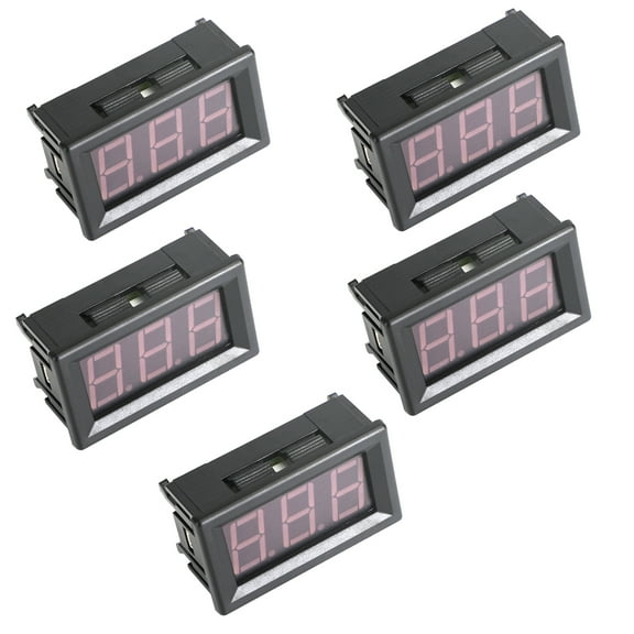 5Pcs Dc5-120V 0.56" 2 Wire Led Digital Display Panel Voltmeter Volt Tester Red