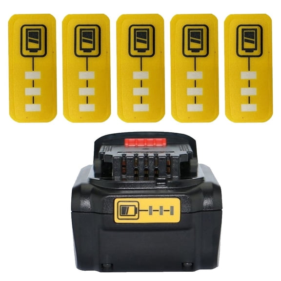 5Pcs Dcb200 Battery Capacity Led Key Sticker Label for 18V Dcb140 for Dcb182