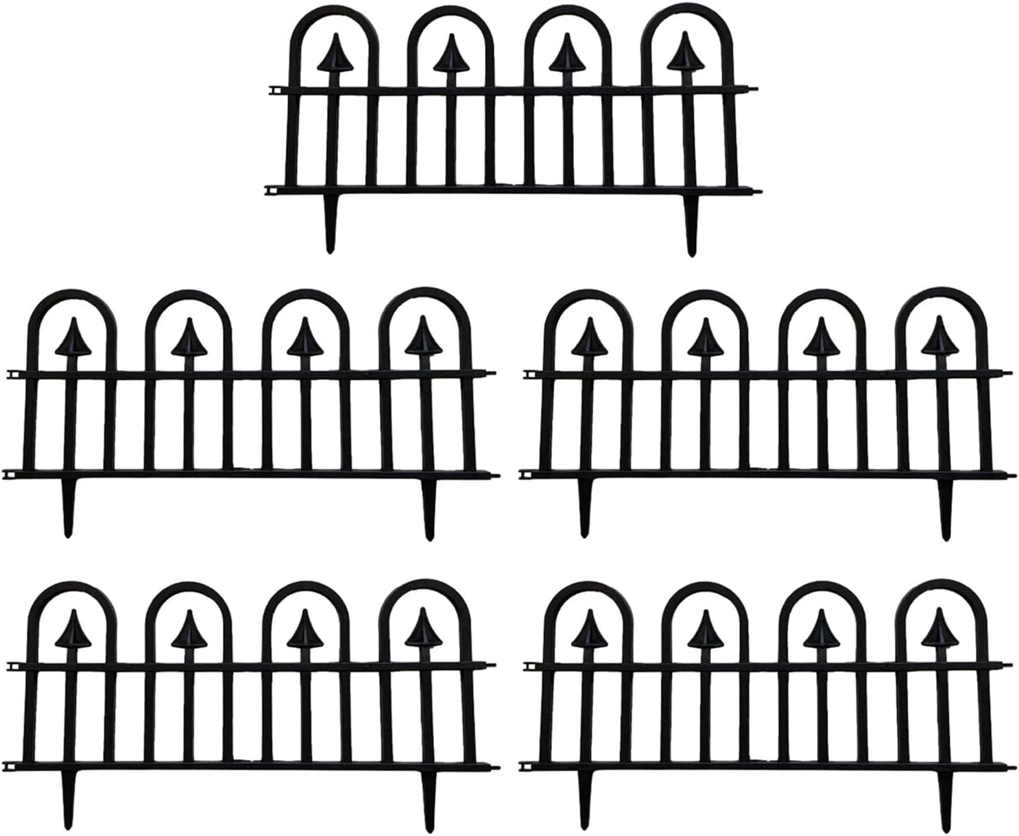 5Pcs Decorative Garden Fence Landscape Fencing Ornaments Panel Outdoor Fence Panel for Garden(wwx)